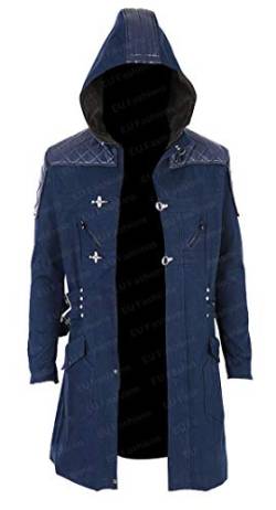 EU Fashions Devil May Cry 5 Nero Trenchcoat Gr. XX-Large, Nero Blue Cotton Coat von EU Fashions