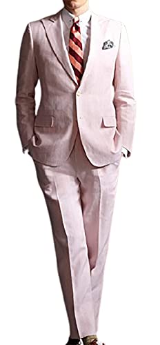 Great Gatsby Leonardo Dicaprio 3-teiliger Anzug rosa Gr. XL, Pink – Great Gatsby Anzug von EU Fashions