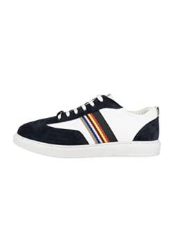 EUCALY Herren Sneakers aus Leder, Weiss Marine, 41 EU von EUCALY