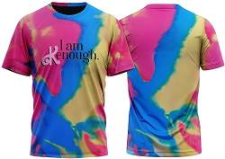 EUDOLAH Herren T-Shirt I Am Kenough Tie Dye Shirts Kurzarm Rundhals Oberteile Unisex Casual Tops für Männer Shirt Bunt 3XL von EUDOLAH