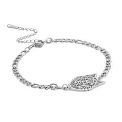 EUEAVAN Wikinger Tier Wolf Kopf Armband Wolf Liebhaber Hohl Vintage Armreif Wald Klassisches Amulett Keltische Natur Charm Schmuck Junge Herren, Ohne Edelstein. (SILBER) von EUEAVAN