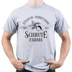 Schrute Farms Scranton Pennsylvania Dwight Schrute Tshirt Herren T-Shirt Grau L von EUGINE DREAM