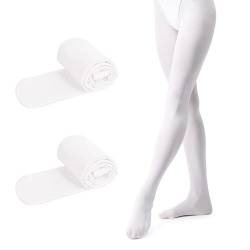 EULANT 2 Pairs Ballett Strumpfhose Mädchen,Kinder Verdicken Tanzstrumpfhosen,Stretch Leggings mit Fuß,90 Den Opaque Strumpfhose fürs Ballett Gymnastik Tanz Sport Aerobic Yoga pilate von EULANT