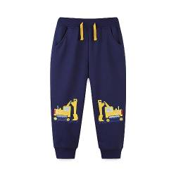 EULLA Jungen Bottoms Jogginghose Bagger Muster Sweathose Kinder Baumwolle Sporthose Jogger Hose 104 von EULLA