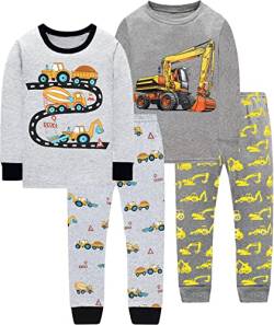 EULLA Jungen Pajama Set, Bagger+Traktor, 104 von EULLA