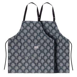 EUPSIIU 2 Stück Verstellbare Schürze mit 2 Taschen, Kochschürze Wasserdicht Küchenschürze, Kochschürze Damen Kittelschürze für Kochen, Backen, Hausarbeit, Küche, Restaurant, Café (Grau) von EUPSIIU