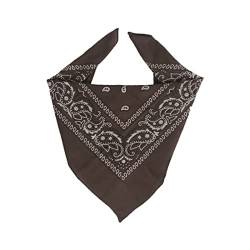 EUROXANTY braunes Bandana-Tuch | großes Bandana-Kopftuch | Bandana für Männer und Frauen | 100% Baumwolle Bandana mit Paisleymuster von EUROXANTY