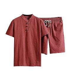 EUzeo Schlafanzug Herren Kurz Pyjama Sommer Pyjama Set Shorts&T-Shirt Schlafanzüge Schlafanzug Lang Nachtwäsche Hausanzug Shorty Sleepwear Kurzarm Schlafhose kurzer Herrenanzüge Kleine Handkoffer von EUzeo