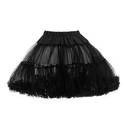 Damen Tüllrock 50er Rockabilly Petticoat Tutu Unterrock Kurz Ballett Tanzkleid Ballkleid Abendkleid Vintage Ballettrock Mesh Tanzen Rock Minirock Multi-SchichtenVintage Ballet Blase Firt Tulle Puffy von EVAEVA