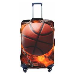 EVANEM Border Collie Pattern Travel Luggage Cover, Elastic Trolley Case Protective Cover, Anti-Scratch Suitcase Protector,Fits 18-32 Inch Luggage, Basketball, L von EVANEM