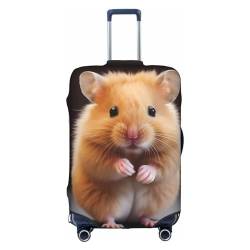 EVANEM Border Collie Pattern Travel Luggage Cover, Elastic Trolley Case Protective Cover, Anti-Scratch Suitcase Protector,Fits 18-32 Inch Luggage, Kastanienbrauner Hamster, L von EVANEM