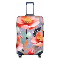 EVANEM Border Collie Pattern Travel Luggage Cover, Elastic Trolley Case Protective Cover, Anti-Scratch Suitcase Protector,Fits 18-32 Inch Luggage, Life Flowers, L von EVANEM