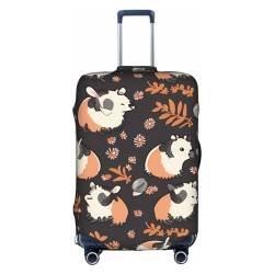 EVANEM Border Collie Pattern Travel Luggage Cover, Elastic Trolley Case Protective Cover, Anti-Scratch Suitcase Protector,Fits 18-32 Inch Luggage, Opossum-Muster, L von EVANEM