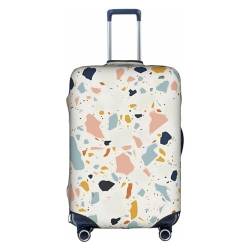 EVANEM Border Collie Pattern Travel Luggage Cover, Elastic Trolley Case Protective Cover, Anti-Scratch Suitcase Protector,Fits 18-32 Inch Luggage, Terrazzo Marmor Pastell, L von EVANEM