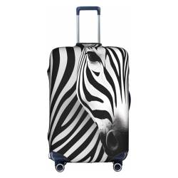 EVANEM Border Collie Pattern Travel Luggage Cover, Elastic Trolley Case Protective Cover, Anti-Scratch Suitcase Protector,Fits 18-32 Inch Luggage, Zebramuster, L von EVANEM