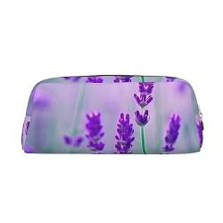 EVANEM Pencil Case Pencil Pouch Pen Bag Purple Flower Printed Stationery Organizer with Zipper Pencil Pen Case Cosmetic Bag for Office Travel Coin Pouch, gold, Einheitsgröße, Taschen-Organizer von EVANEM