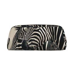 EVANEM Pencil Case Pencil Pouch Pen Bag Wild Zebra Printed Stationery Organizer with Zipper Pencil Pen Case Cosmetic Bag for Office Travel Coin Pouch, gold, Einheitsgröße, Taschen-Organizer von EVANEM