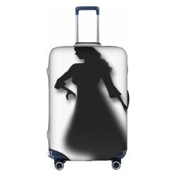 EVANEM Regenbogen-Reisegepäckabdeckung, elastische Trolley-Koffer-Schutzhülle, kratzfester Koffer-Schutz, passend für 45,7 - 81,3 cm Gepäck, The Shadow of Woman Silhouette, L von EVANEM
