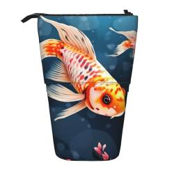 EVANEM Teleskop Federmäppchen Schreibwaren Fall für Büro Geometrische Wabe Stehende Bleistifttasche Pop up Bleistifthalter Stifthalter für Urlaub Stand-up Organizer Retractable Pencil Pouch, Beauty von EVANEM