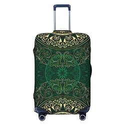 EVANEM Travel Luggage Cover Double Sided Suitcase Cover For Man Woman Floral Circle Antique Swirls Washable Suitcase Protector Luggage Protector For Travel Adult, Schwarz , L von EVANEM