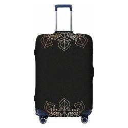 EVANEM Travel Luggage Cover Double Sided Suitcase Cover For Man Woman Floral Circle Antique Swirls Washable Suitcase Protector Luggage Protector For Travel Adult, Schwarz , XL von EVANEM