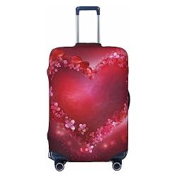 EVANEM Travel Luggage Cover Double Sided Suitcase Cover For Man Woman Heart Flower Washable Suitcase Protector Luggage Protector For Travel Adult, Schwarz , S von EVANEM