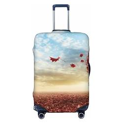 EVANEM Travel Luggage Cover Double Sided Suitcase Cover For Man Woman Maple Leaves Heart Washable Suitcase Protector Luggage Protector For Travel Adult, Schwarz , M von EVANEM