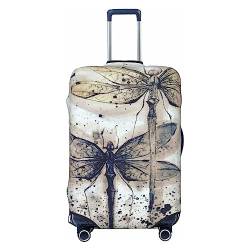 EVANEM Travel Luggage Cover Double Sided Suitcase Cover For Man Woman Modern Libelle Washable Suitcase Protector Luggage Protector For Travel Adult, Schwarz , S von EVANEM