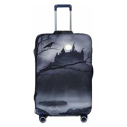 EVANEM Travel Luggage Cover Double Sided Suitcase Cover For Man Woman Night Garden Moon Light Washable Suitcase Protector Luggage Protector For Travel Adult, Schwarz , XL von EVANEM