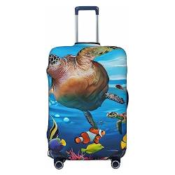 EVANEM Travel Luggage Cover Double Sided Suitcase Cover For Man Woman Ocean Washable Suitcase Protector Luggage Protector For Travel Adult, Schwarz , XL von EVANEM