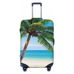 EVANEM Travel Luggage Cover Double Sided Suitcase Cover For Man Woman Palm Tree Seascape Washable Suitcase Protector Luggage Protector For Travel Adult, Schwarz , L von EVANEM