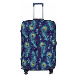 EVANEM Travel Luggage Cover Double Sided Suitcase Cover For Man Woman Peacock Bird Feathers Washable Suitcase Protector Luggage Protector For Travel Adult, Schwarz , M von EVANEM