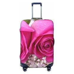 EVANEM Travel Luggage Cover Double Sided Suitcase Cover For Man Woman Pink Rose Washable Suitcase Protector Luggage Protector For Travel Adult, Schwarz , L von EVANEM