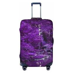 EVANEM Travel Luggage Cover Double Sided Suitcase Cover For Man Woman Purple World Washable Suitcase Protector Luggage Protector For Travel Adult, Schwarz , S von EVANEM