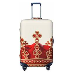 EVANEM Travel Luggage Cover Double Sided Suitcase Cover For Man Woman Red Crown Washable Suitcase Protector Luggage Protector For Travel Adult, Schwarz , L von EVANEM