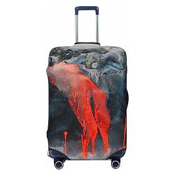 EVANEM Travel Luggage Cover Double Sided Suitcase Cover For Man Woman Red Hot Lava Washable Suitcase Protector Luggage Protector For Travel Adult, Schwarz , XL von EVANEM