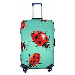 EVANEM Travel Luggage Cover Double Sided Suitcase Cover For Man Woman Red Ladybugs Washable Suitcase Protector Luggage Protector For Travel Adult, Schwarz , S von EVANEM