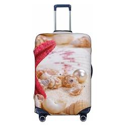 EVANEM Travel Luggage Cover Double Sided Suitcase Cover For Man Woman Red Sefish Seashells Washable Suitcase Protector Luggage Protector For Travel Adult, Schwarz , L von EVANEM