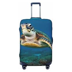 EVANEM Travel Luggage Cover Double Sided Suitcase Cover For Man Woman Sea Turtles Washable Suitcase Protector Luggage Protector For Travel Adult, Schwarz , S von EVANEM