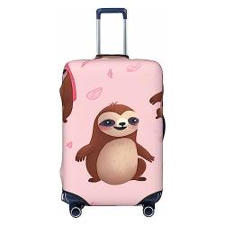 EVANEM Travel Luggage Cover Double Sided Suitcase Cover For Man Woman Sloth-Pink Washable Suitcase Protector Luggage Protector For Travel Adult, Schwarz , S von EVANEM