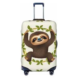 EVANEM Travel Luggage Cover Double Sided Suitcase Cover For Man Woman Sloth Washable Suitcase Protector Luggage Protector For Travel Adult, Schwarz , XL von EVANEM