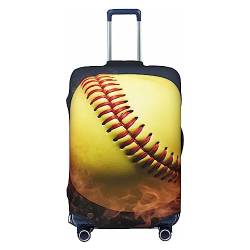 EVANEM Travel Luggage Cover Double Sided Suitcase Cover For Man Woman Softball Washable Suitcase Protector Luggage Protector For Travel Adult, Schwarz , XL von EVANEM