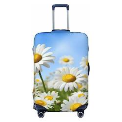 EVANEM Travel Luggage Cover Double Sided Suitcase Cover For Man Woman Spring Daisy Flowers Washable Suitcase Protector Luggage Protector For Travel Adult, Schwarz , S von EVANEM