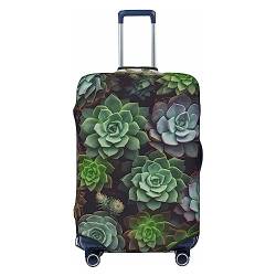 EVANEM Travel Luggage Cover Double Sided Suitcase Cover For Man Woman Succulent Plants Washable Suitcase Protector Luggage Protector For Travel Adult, Schwarz , S von EVANEM