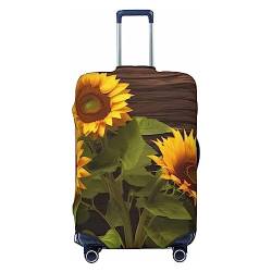 EVANEM Travel Luggage Cover Double Sided Suitcase Cover For Man Woman Sunflower Plant Washable Suitcase Protector Luggage Protector For Travel Adult, Schwarz , L von EVANEM