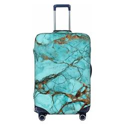 EVANEM Travel Luggage Cover Double Sided Suitcase Cover For Man Woman Turquoise Marble Washable Suitcase Protector Luggage Protector For Travel Adult, Schwarz , L von EVANEM