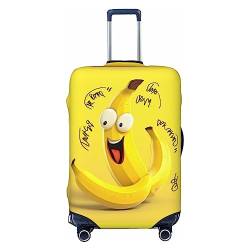 EVANEM Travel Luggage Cover Double Sided Suitcase Cover For Man Woman Yellow Banana Washable Suitcase Protector Luggage Protector For Travel Adult, Schwarz , L von EVANEM