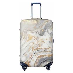 EVANEM Travel Luggage Cover Double Sided Suitcase Cover For Man Woman Yellow Marble Washable Suitcase Protector Luggage Protector For Travel Adult, Schwarz , L von EVANEM