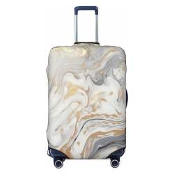 EVANEM Travel Luggage Cover Double Sided Suitcase Cover For Man Woman Yellow Marble Washable Suitcase Protector Luggage Protector For Travel Adult, Schwarz , S von EVANEM