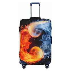 EVANEM Travel Luggage Cover Double Sided Suitcase Cover For Man Woman Yin Yang Fire Water Washable Suitcase Protector Luggage Protector For Travel Adult, Schwarz , M von EVANEM